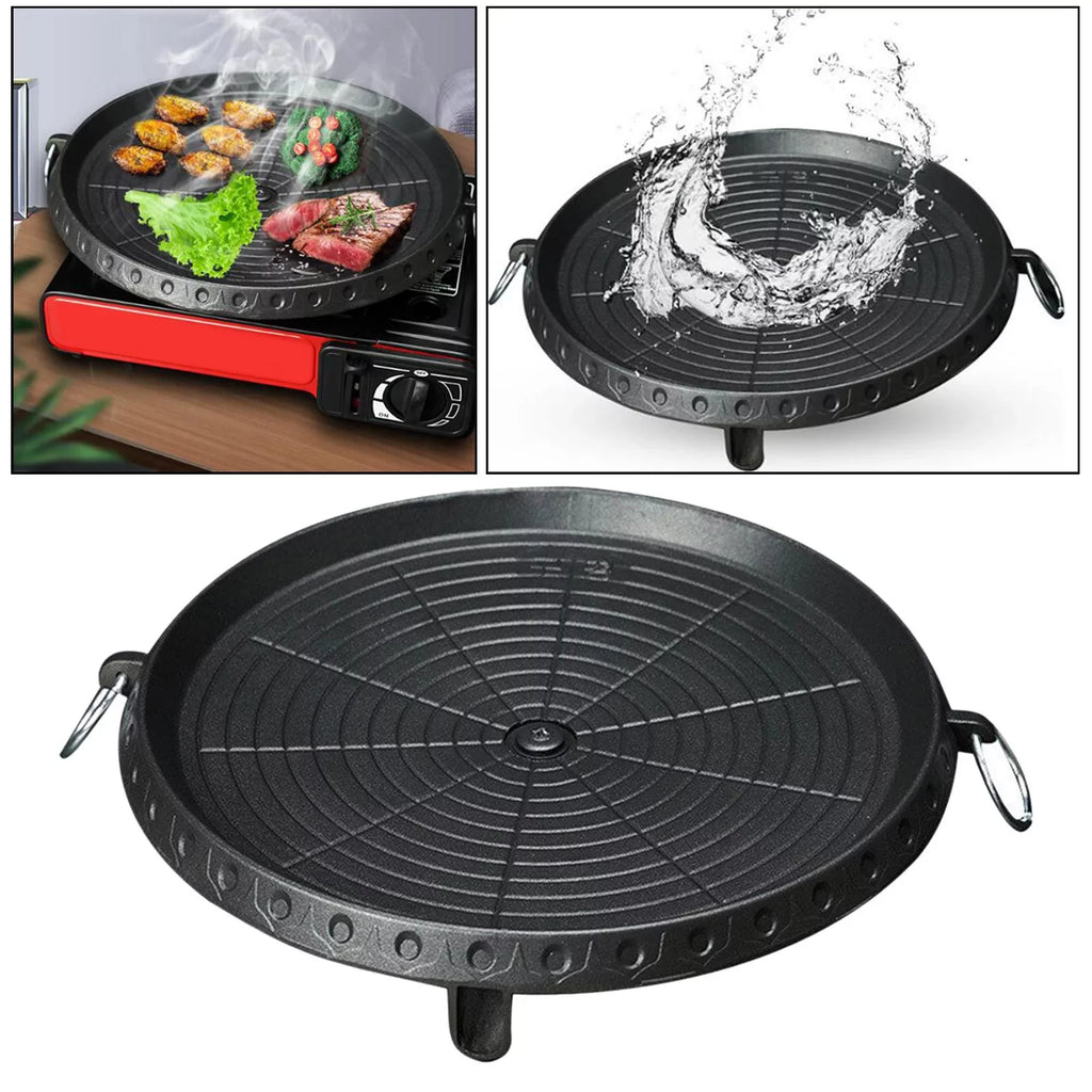 Portable Frying Smokeless Tray Lightweight Induction Grill Pan Indoor Outdoor Picnic Household BBQ Camping