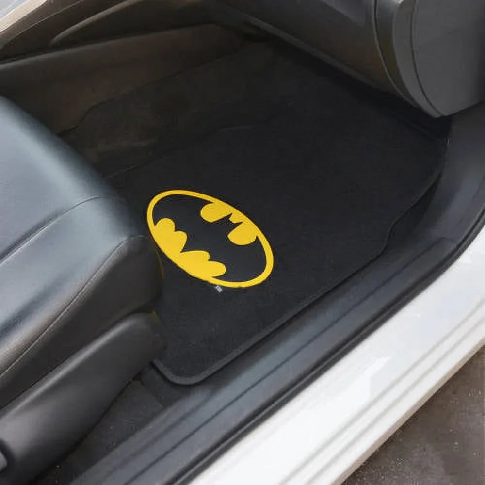 BDK Batman Seat Wrap with Floor Mats Full Set, Holiday Car Auto Accessories Gift Set