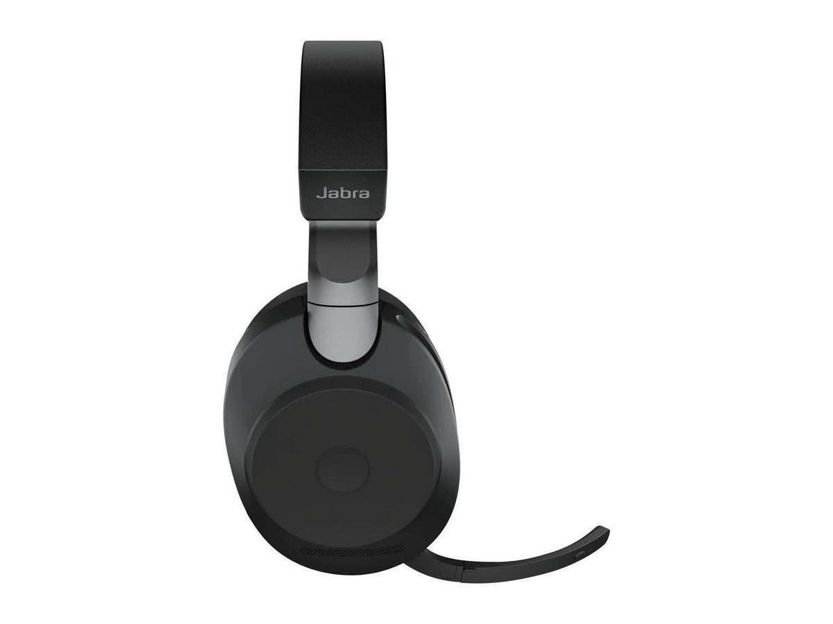 Jabra Evolve2 85 UC Wireless Headphones with Link380a, Stereo, Black - Wireless Bluetooth Headset for Calls and Music, 37 Hours of Battery Life, Advanced Noise Cancelling Headphones