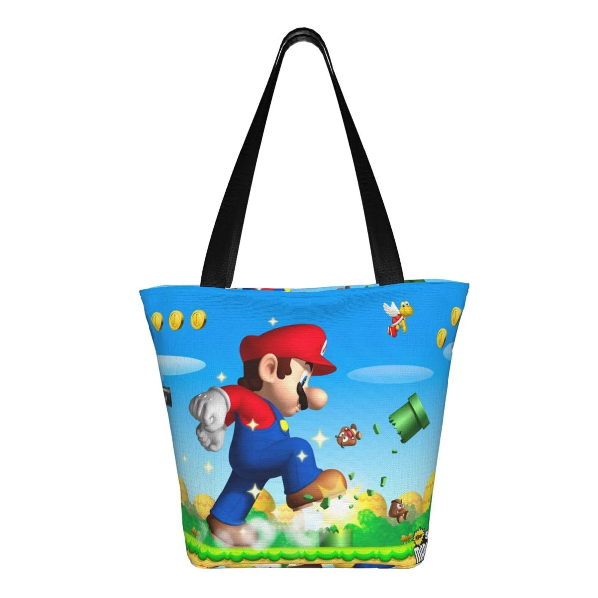 Super Mario Animated Women's Tote Bag Large Capacity Shoulder Handbag For Travel Beach Shopping Business Work School