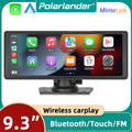 Polarlander 9.3" Wireless Carplay & Android Auto Portable Car Stereo, Front Dash Cam, Backup Camera, Bluetooth Hands-Free Calling, HD IPS Touchscreen,Supports Most Cars