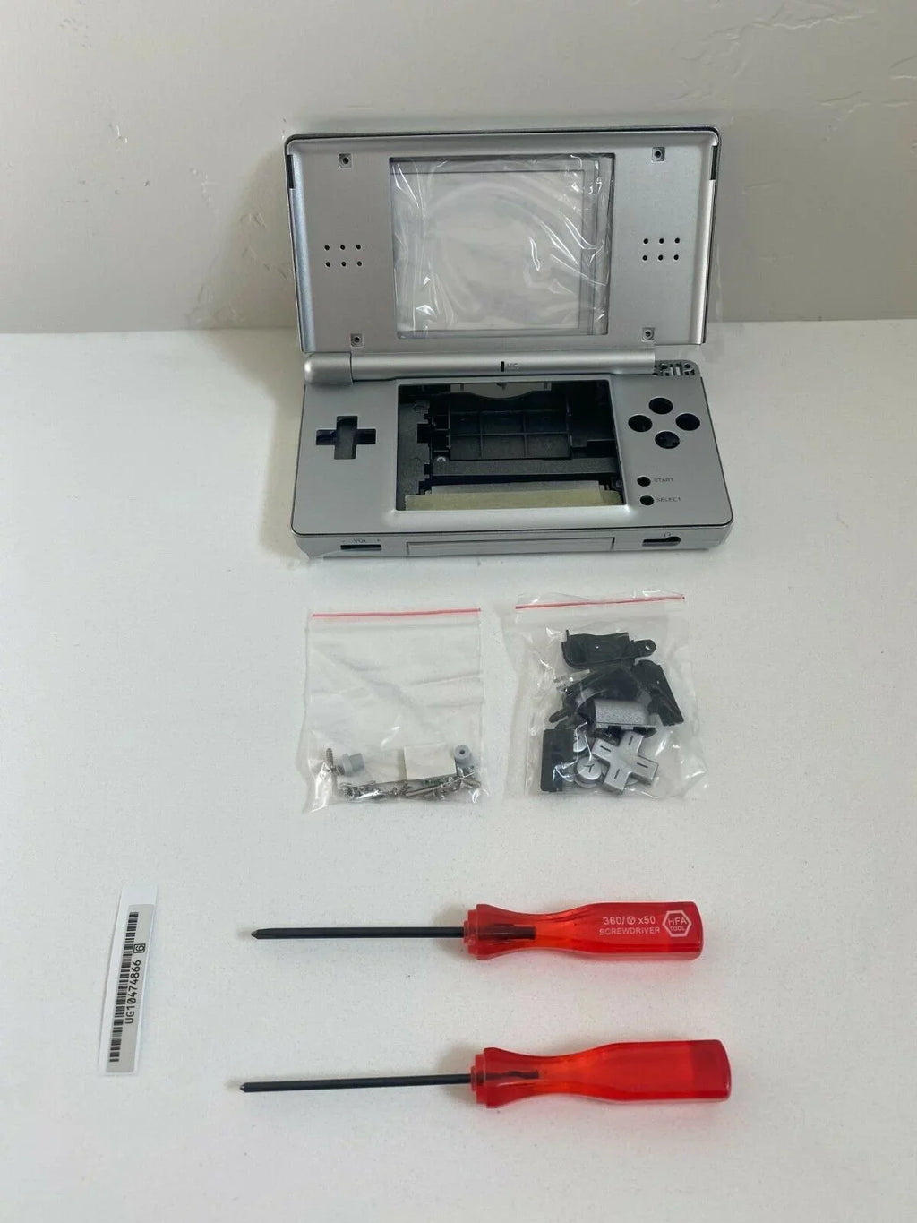 Replacement Housing for Nintendo DS Lite Glass Lens Shell Silver