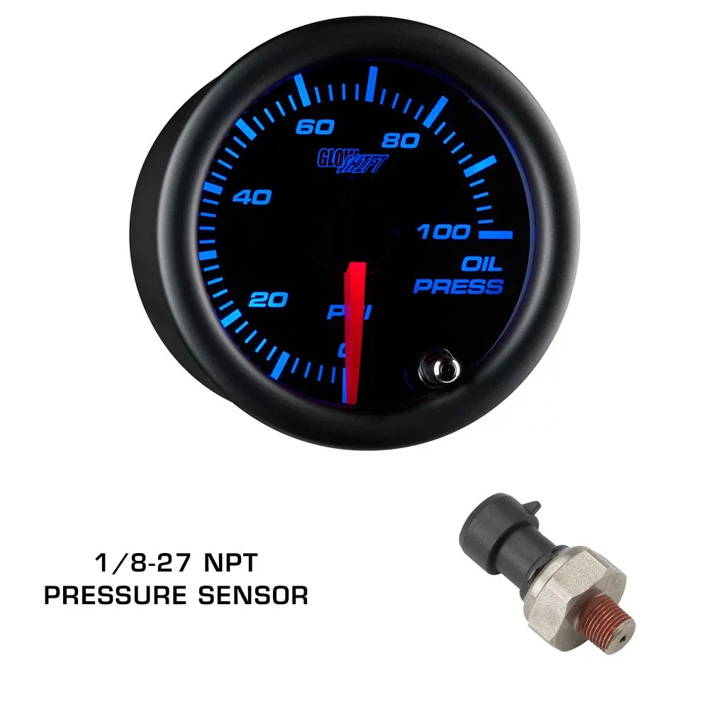 GlowShift 2002-2007 Subaru Impreza WRX Fiberglass Triple Dashboard Gauge Package with Tinted 7 Color GS5 Gauge Set