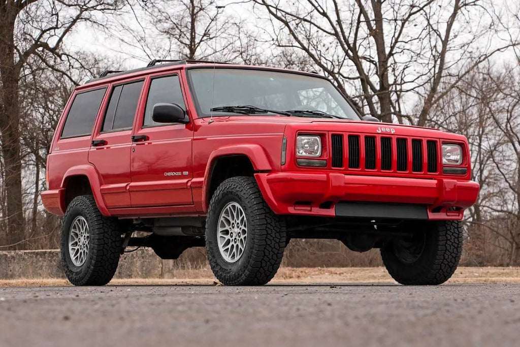 Rough Country 3" Lift Kit w/V2 Shocks for 1984-2001 Jeep Cherokee XJ - 670X70