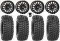 High Lifter HL25 15" Wheels Bk 35" XCR350 Tires Kawasaki Teryx Mule