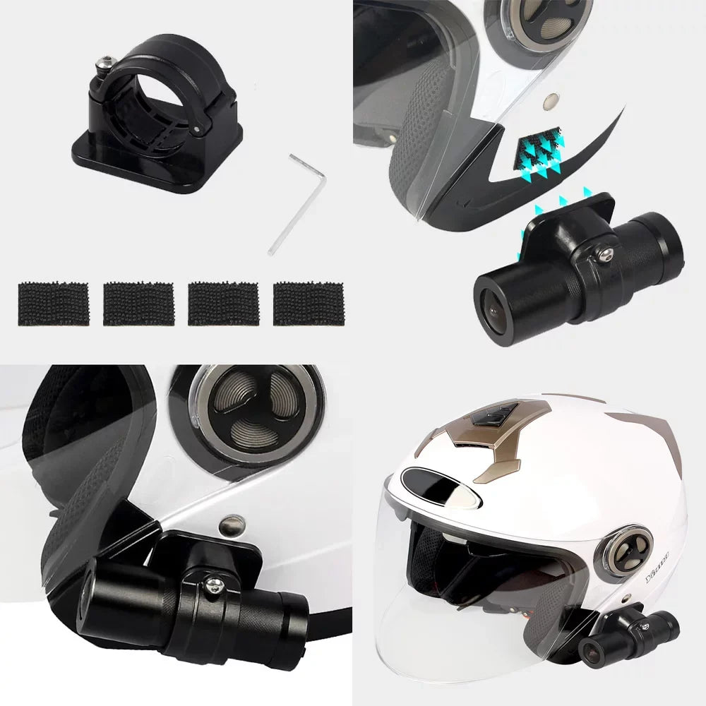 VSYSTO WiFi Helmet Camera with Remote Control, HD 1080P Bicycle Camera Waterproof Portable 150° Wide Angle Night Vision Lens Action Camera DVR, Loop Recording, G-Sensor