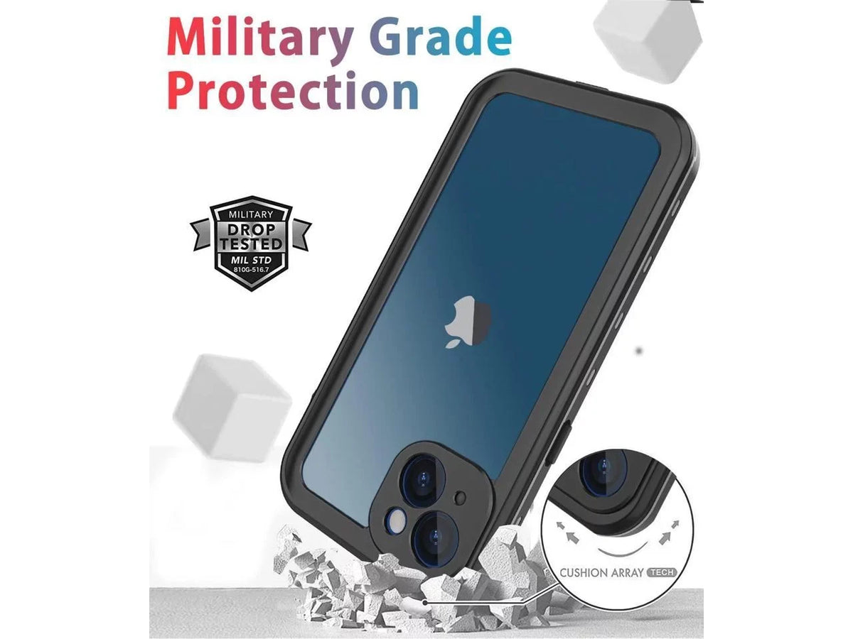 For iPhone 13 Case Waterproof Shockproof Dustproof Full-Body with Built-in Screen Protector,Underwater Full Sealed Shield Protective for iPhone 13 6.1 inch