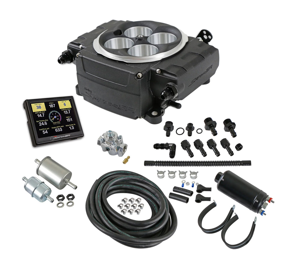 Holley Sniper EFI 550-511-3XK Sniper 2 EFI - Black - Inline Pump - Without PDM - 3.5 in. Screen