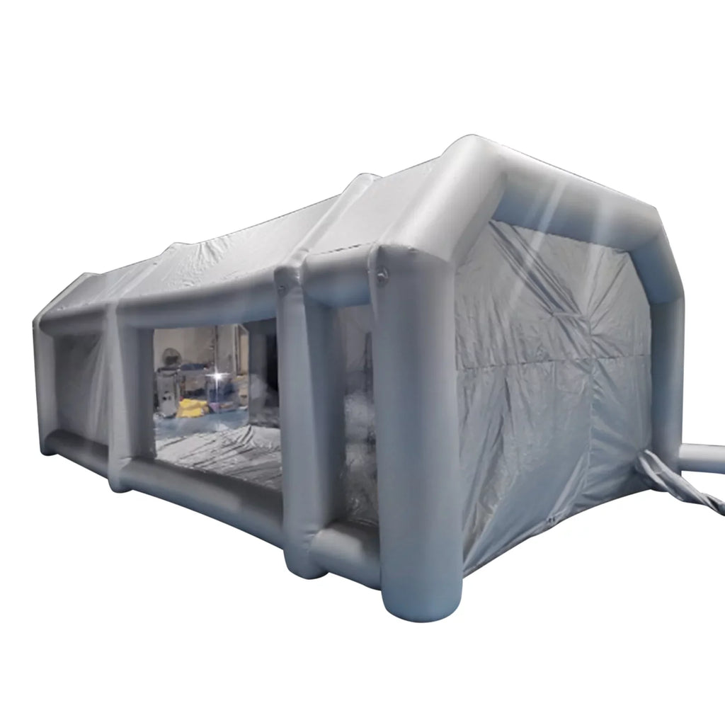 Miumaeov Inflatable Spray Paint Tent Built-in Blower Mobile Portable Giant Paint Spray Booth with Air Filter System and Transparent PVC Windows Inflatable Spray Paint Booth 26x13x10ft