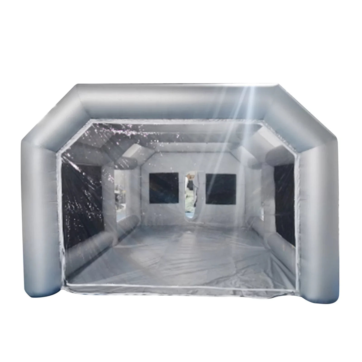 Miumaeov Inflatable Spray Paint Tent Built-in Blower Mobile Portable Giant Paint Spray Booth with Air Filter System and Transparent PVC Windows Inflatable Spray Paint Booth 26x13x10ft