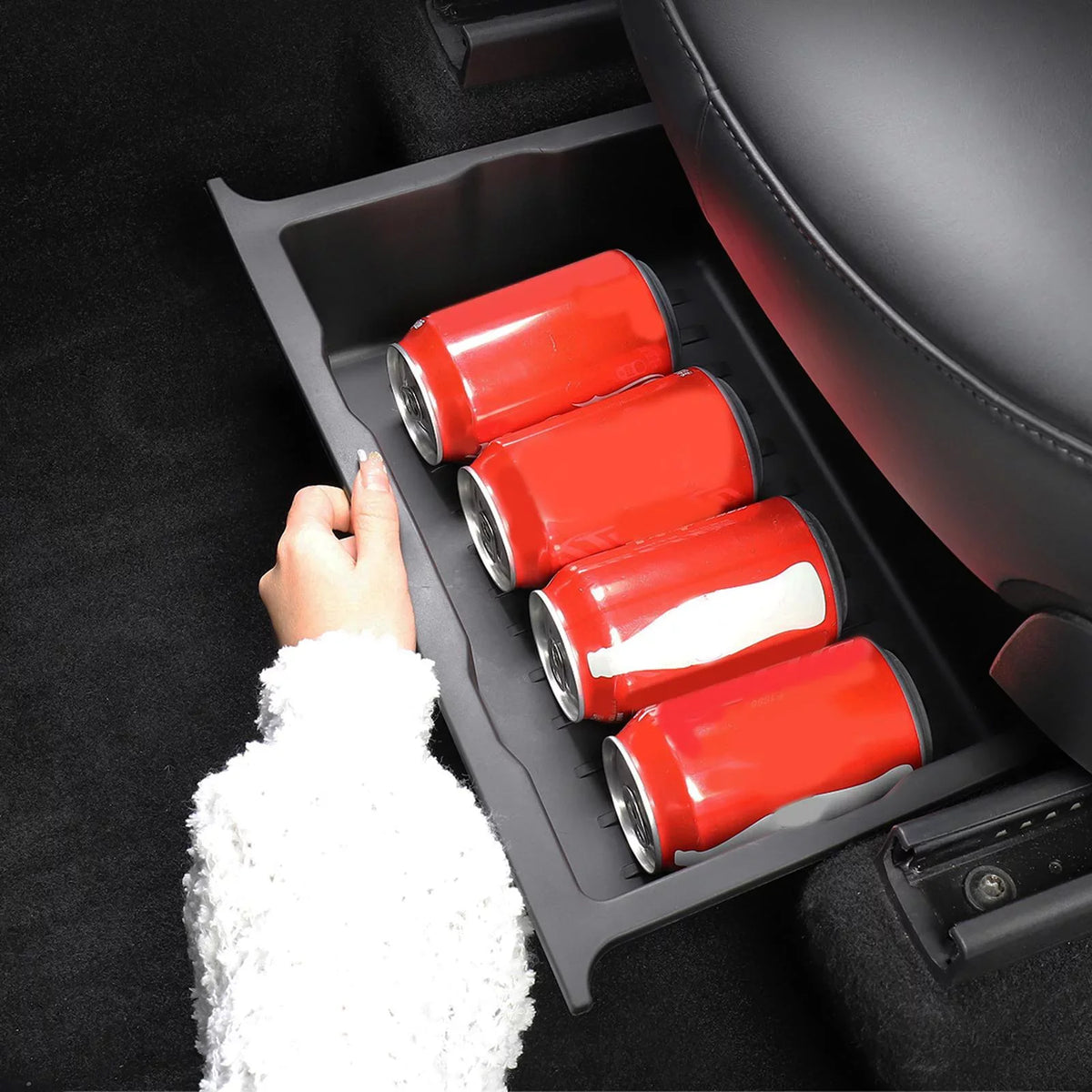 Under Seat Storage Box Underseat Hidden Storage Tray for 2pcs