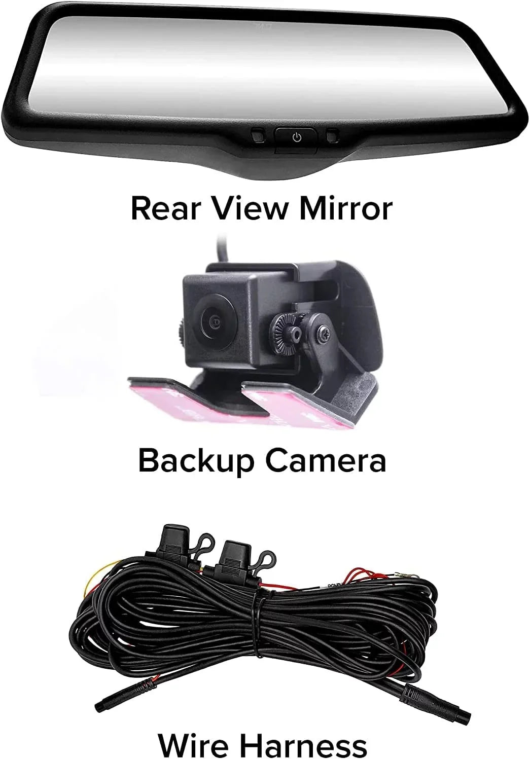 Master Tailgaters 10" IPS LCD Rear View Mirror with 1080p DVR, 140° Dash Cam, and Backup Camera Included for Complete Vehicle Monitoring- Universal Fit for All Cars