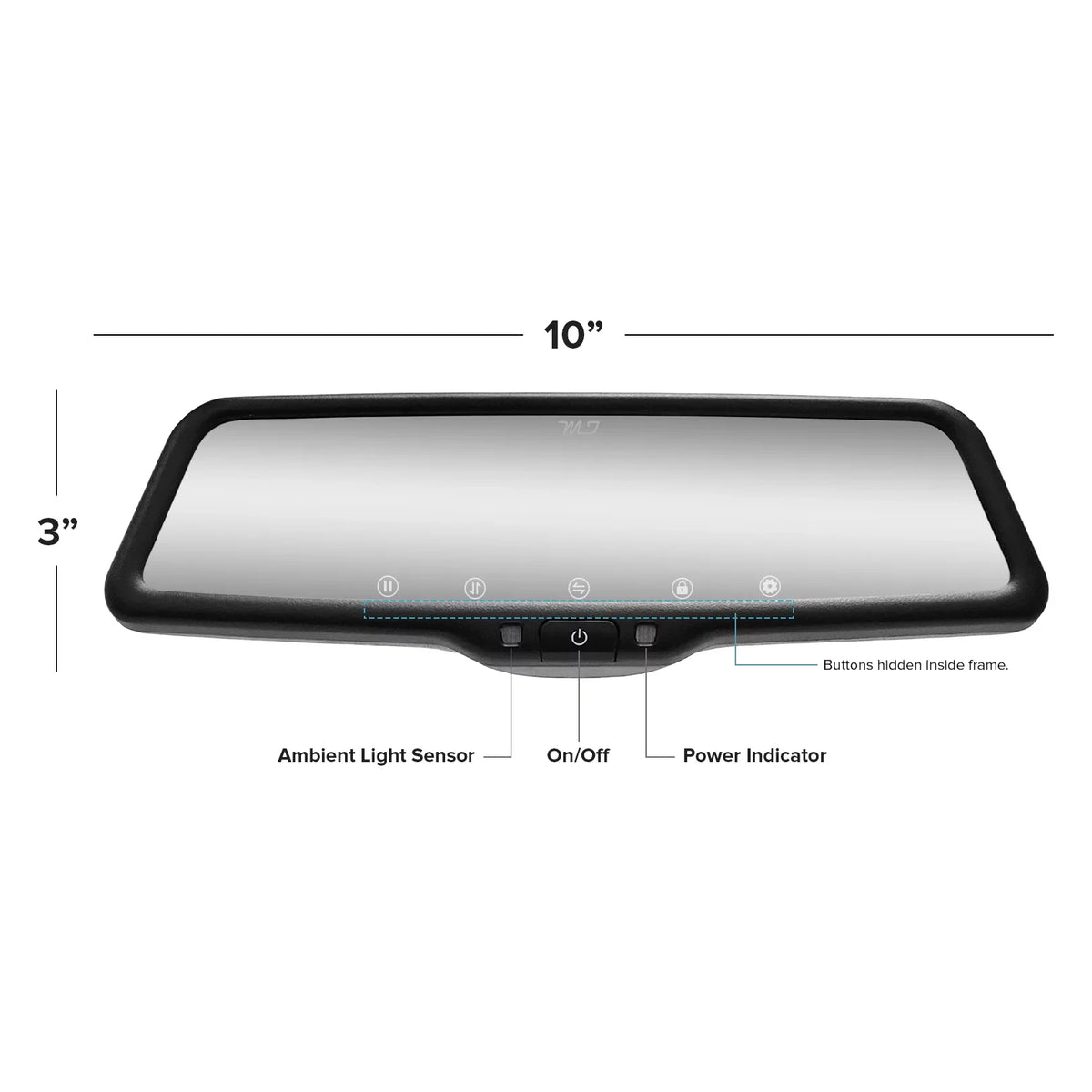 Master Tailgaters 10" IPS LCD Rear View Mirror with 1080p DVR, 140° Dash Cam, and Backup Camera Included for Complete Vehicle Monitoring- Universal Fit for All Cars