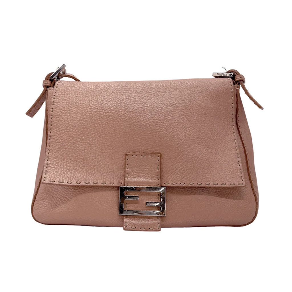 Pre-Owned FENDI Shoulder Bag Selleria Leather Metallic Pink Women's 2381-8BR102-NDU-039 z0591 (Good)