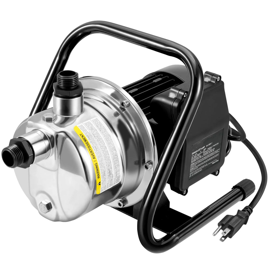 BENTISMShallowWell Pump, 1.5 HP 115V, 1200 GPH 164 ft Height, 87 psi Max Pressure, Portable Stainless Steel Sprinkler Booster Jet Pumps for Garden Lawn Irrigation system, Lake Fountain, WaterTransfer