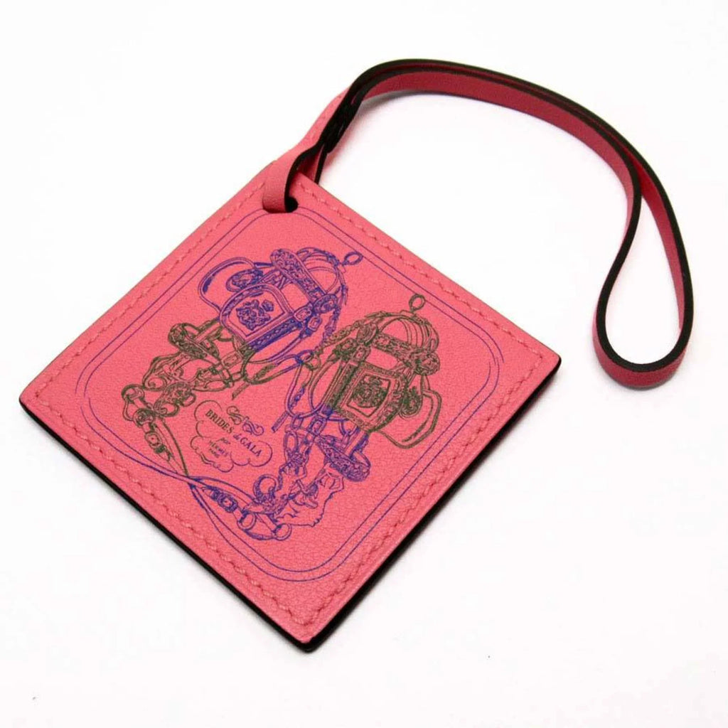 Pre-Owned Hermes HERMES Charm Carenano Roseete Vaud Swift (Like New)