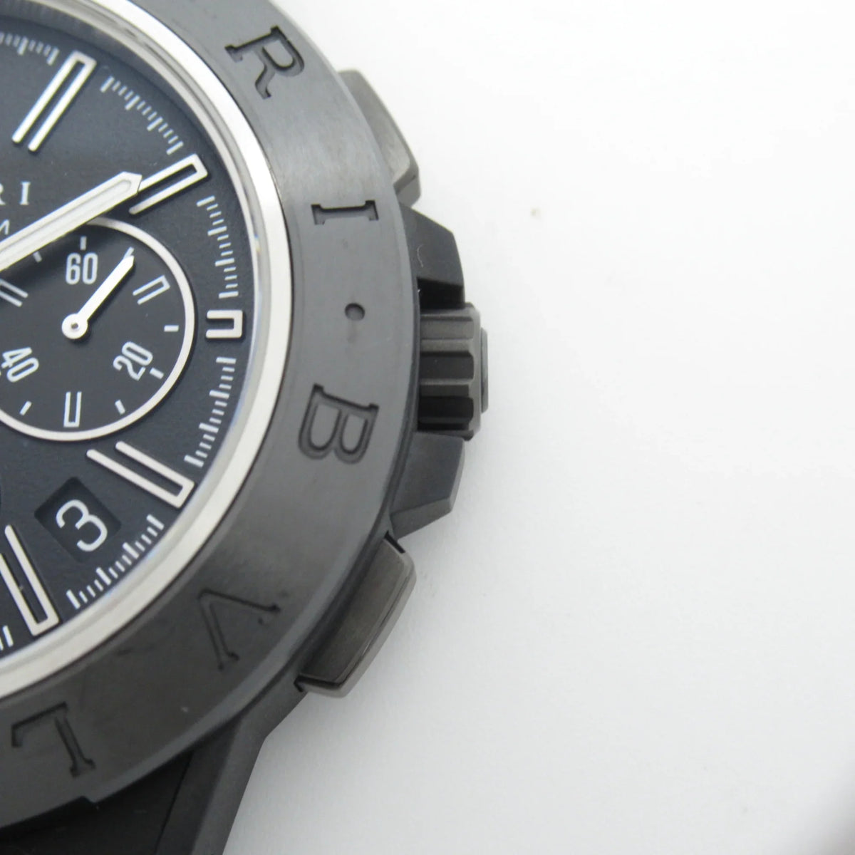 Pre-Owned BVLGARI Diagono Magnesium Chrono Wrist Watch watch Wrist Watch DG42SMCCH Mechanical Automatic Black Rubber belt mag DG42SMCCH (Good)