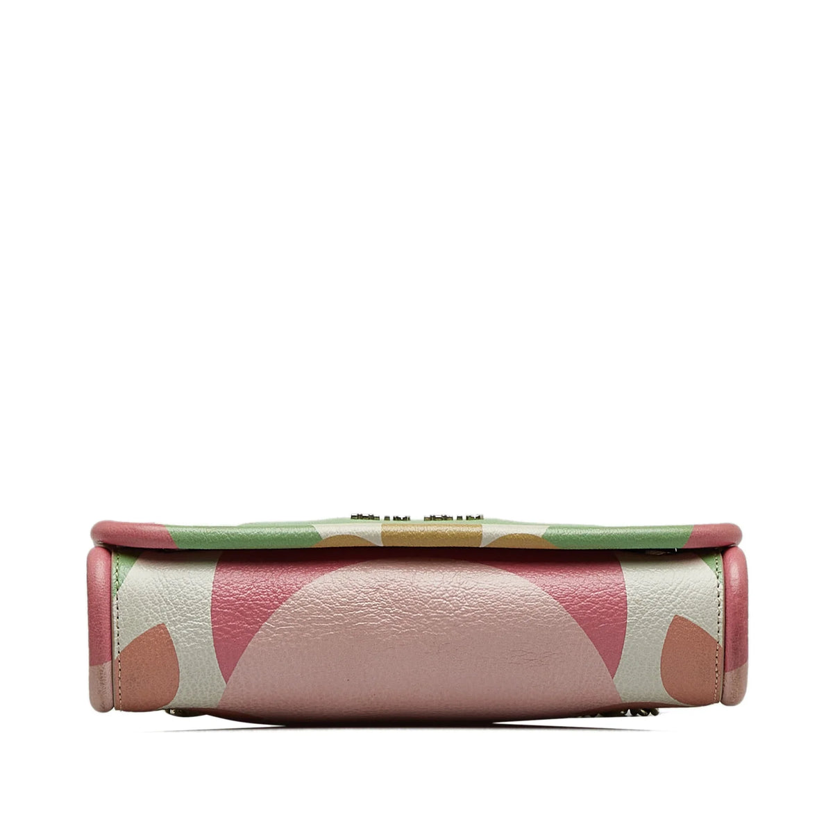 Pre-Owned Authenticated Miu Miu Flower Print Crossbody Calf Leather Pink Crossbody Bag Unisex (Good)