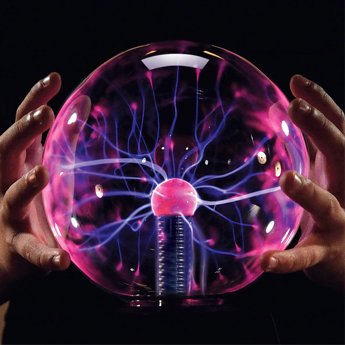 Shield #Mindblown 6" Plasma Globe Lamp with Interactive Electric Touch and Sound Sensitive Lightning and Tesla Coil, Includes AC Adapter, Glass STEM Lava Lamp-Style Light for Desk, Kids Room