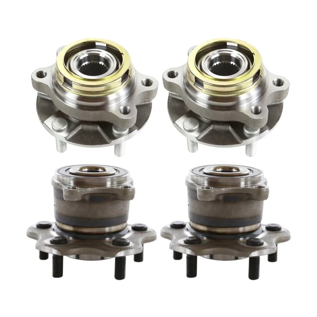 AutoShack Front and Rear Wheel Bearing Hub Assembly with ABS Set of 4 Replacement for INFINITI QX60 JX35 Nissan Murano 2007-2018 Altima 2009-2014 2016-2019 Maxima 2013-2019 Pathfinder V6 FWD HB4X0028