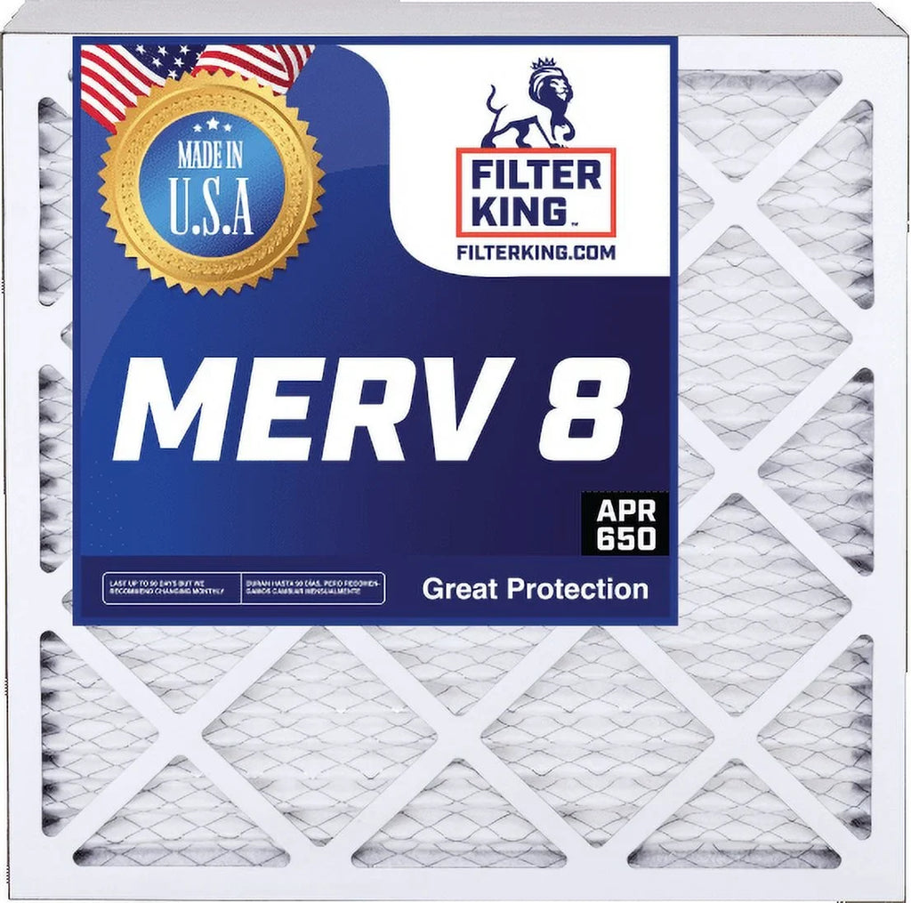 Filter King 14.5x23.5x1a Air Filter | 3-PACK | MERV 8 HVAC Pleated A/C Furnace Filters | MADE IN | Actual Size: 14.5 x 23.5 x .75"