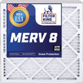 Filter King 14.5x23.5x1a Air Filter | 3-PACK | MERV 8 HVAC Pleated A/C Furnace Filters | MADE IN | Actual Size: 14.5 x 23.5 x .75"