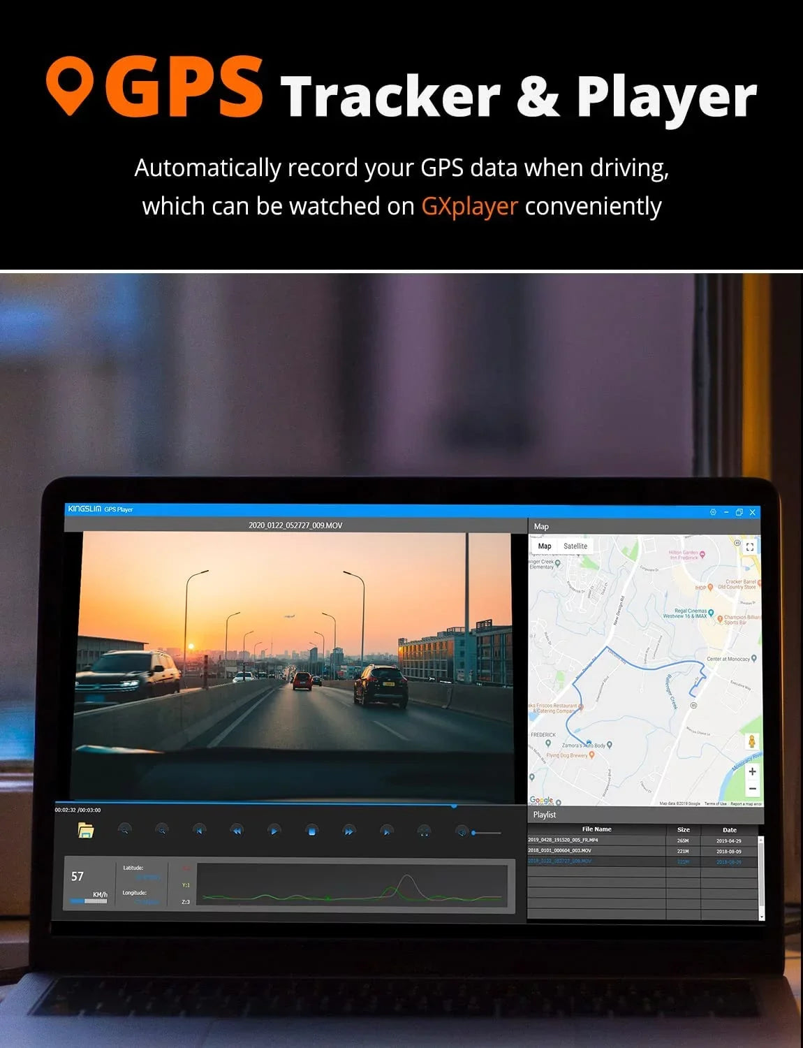 KINGSLIM D4 4K & 1080P Dual Dash Cam, Front and Rear Camera for Cars with 3 Inch IPS Screen, Support 256GB Max