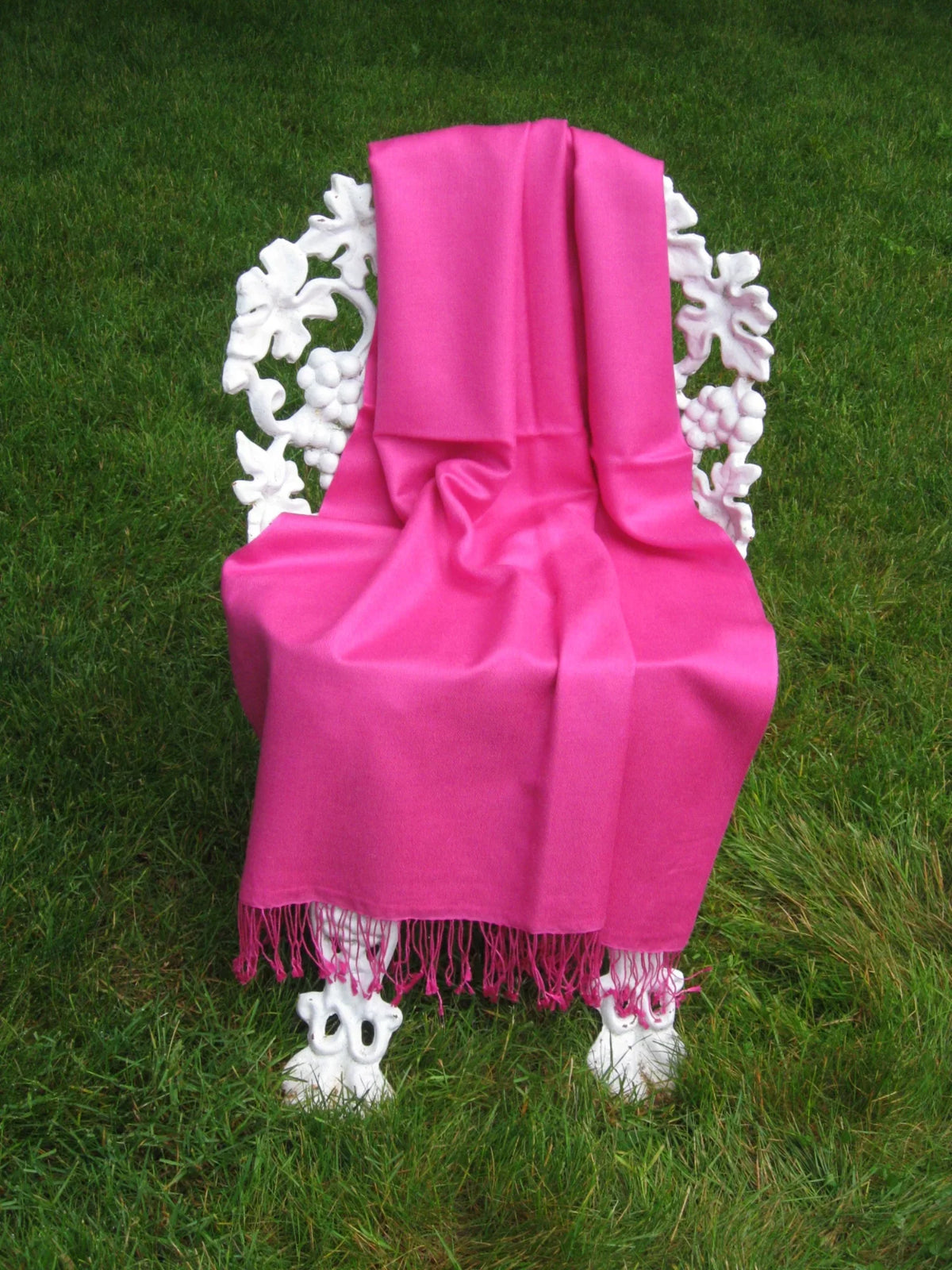 Shawl/Shawls/Scarf/Scarves/Wrap/Stole/Muffler/Cape/Ruana/Blanket/Throw/Pashmina Shawl/Cashmere Scarf/Wool/Silk (Hot Pink Regular Shawl)