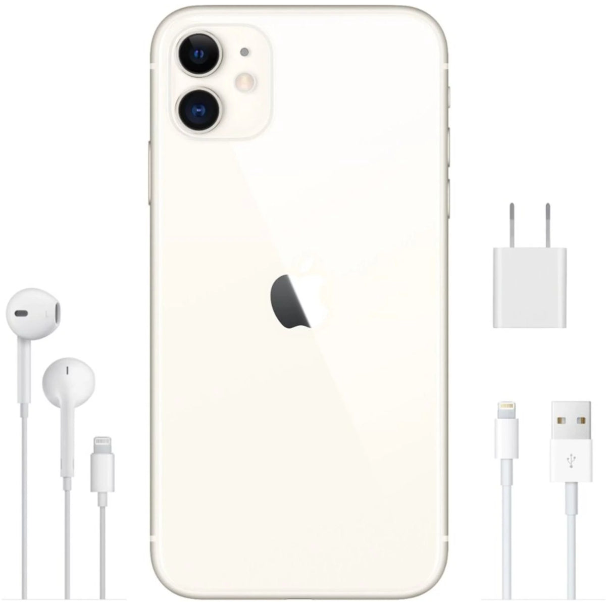 Restored Apple iPhone 11 128GB Fully Unlocked (Verizon + Sprint + GSM Unlocked) - White (Refurbished)
