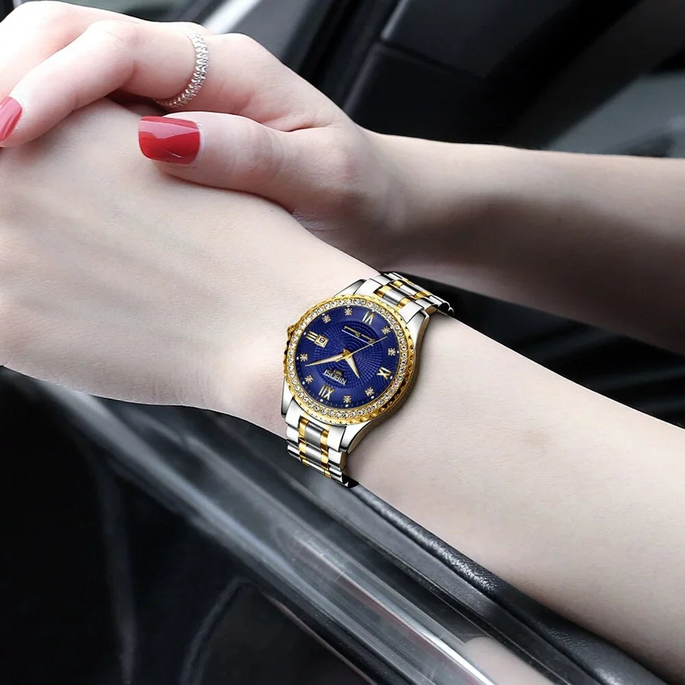 NIBOSI 2022 New Gold Watch Women Watches Ladies Creative Steel Women's Watches Female Waterproof Clock Relogio Feminino