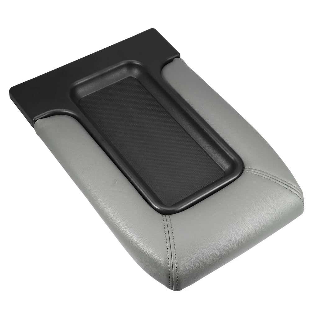Unique Bargains Center Console Lid Armrest Seat Box Wrap Protector for Cadillac Escalade 2003-2004 Faux Leather Gray