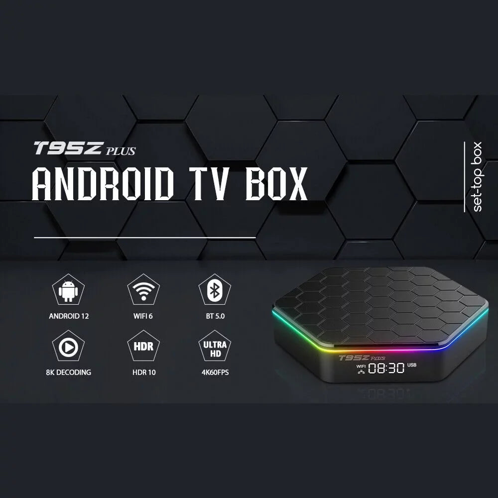 JahyShow 6K HD Stream Player: T95Z Plus Smart Android 12.0 TV Box with 4+128G