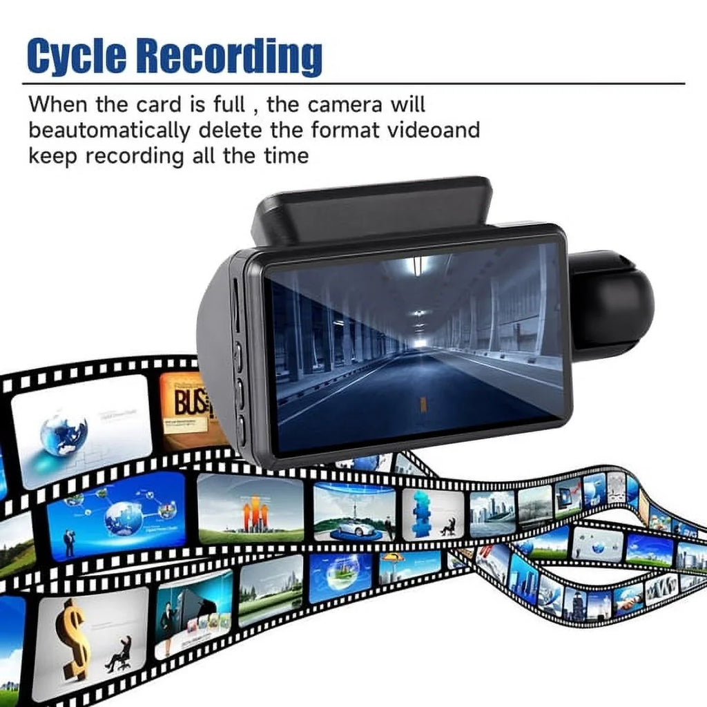 SYTHERS 1080P Dash Cam Night Vision Dash Camera Front and Rear 170° Wide Angle Loop Recordin G-Sensor