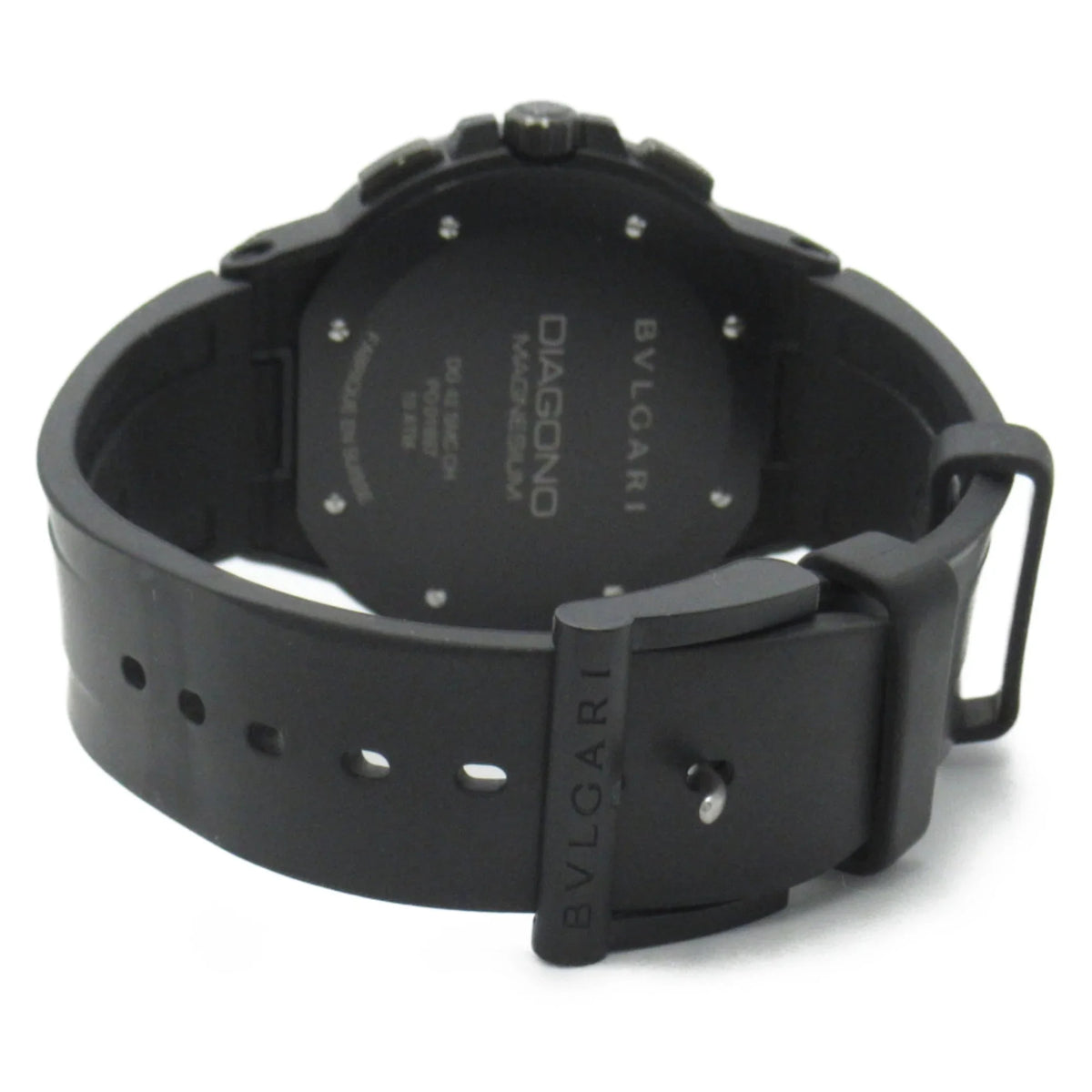 Pre-Owned BVLGARI Diagono Magnesium Chrono Wrist Watch watch Wrist Watch DG42SMCCH Mechanical Automatic Black Rubber belt mag DG42SMCCH (Good)