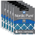 Nordic Pure 16x16x1 Pleated Air Filters MERV 7 Plus Carbon 6 Pack