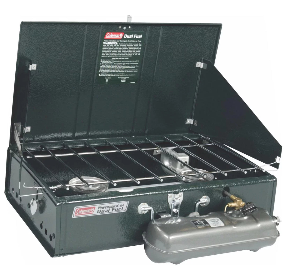 Coleman Manual Series Powerhouse Dual Fuel Gas Camping Stove, 2-Burner