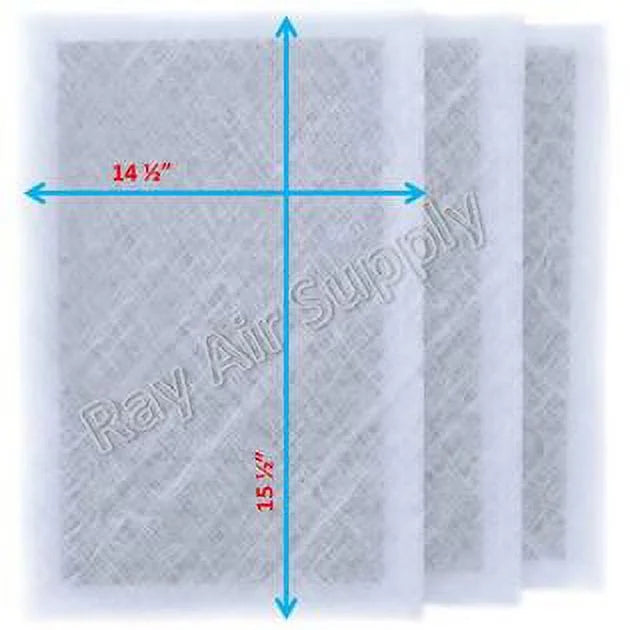 RAYAIR SUPPLY 16x18 Replacement Filter Pads Compatible with MicroPower Guard Air Cleaner (3 Pack) WHITE