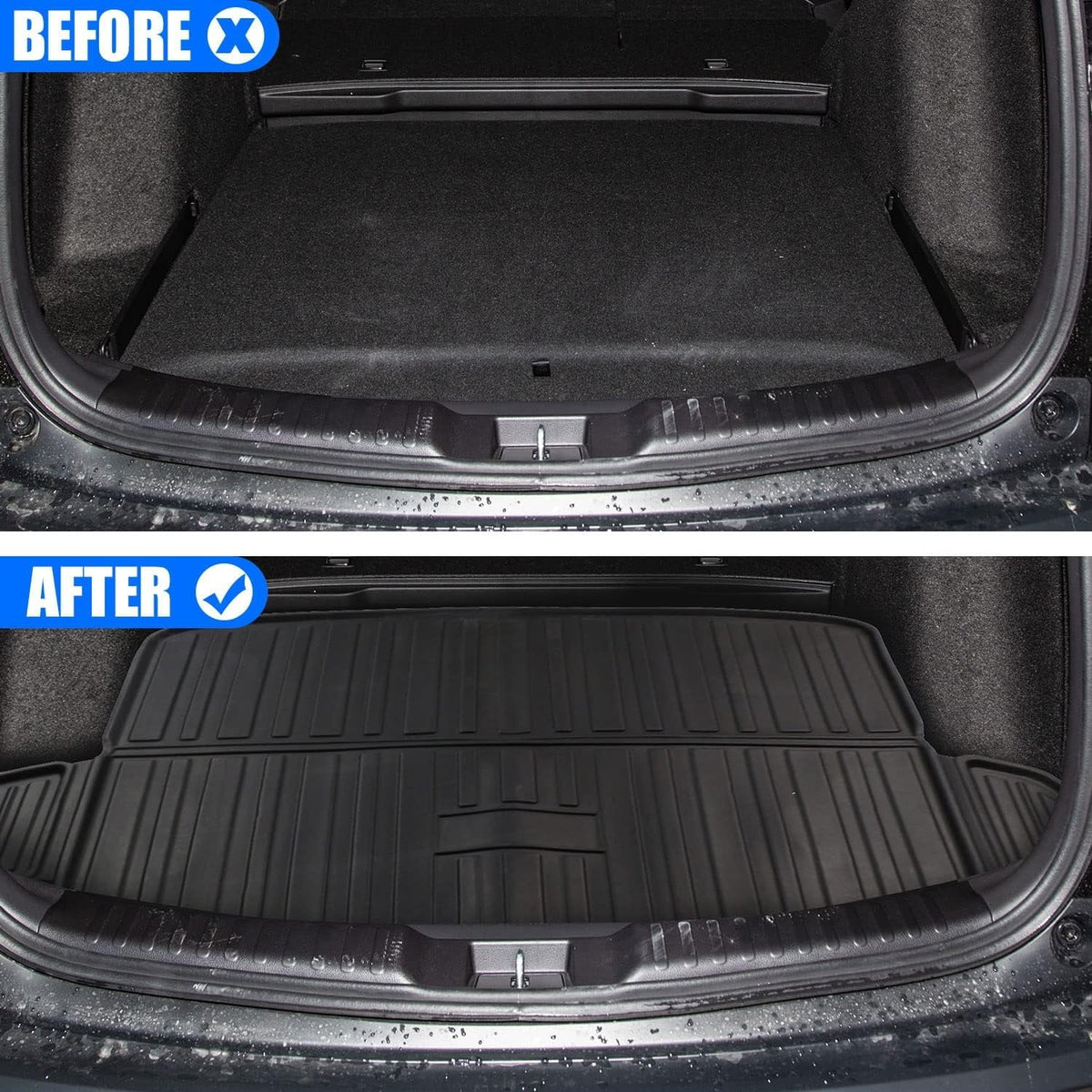 Cargo Liner Fit 2017-2022 Honda CR-V All Weather Rear Trunk Protection Cargo Tray Floor Mat for Honda CR-V 2017 2018 2019 2020 2021 2022 Accessory, Black