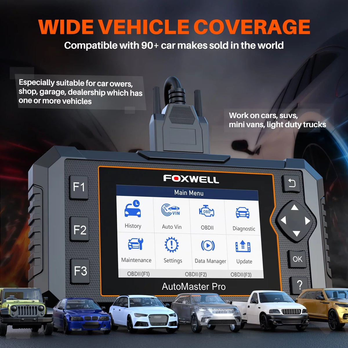 FOXWELL NT624 Elite OBD2 Scanner Full Systems Diagnostic Scan Tool with OIL/EPB/TPS/SAS/ABS/DPF/BMS/Injector 8 Reset Services for Free Update,Car Code Reader Automotive Scanner Auto VIN OBDII CAN Cars