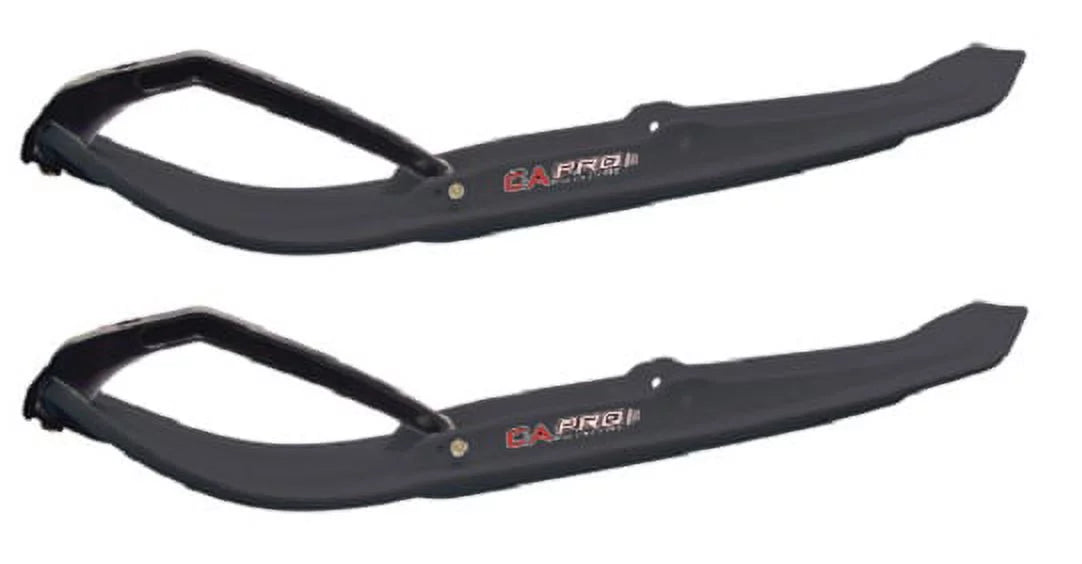 Pair of Black C&A Pro MTX 8" Snowmobile Mountain/Trail Skis W/Black C&A Loops