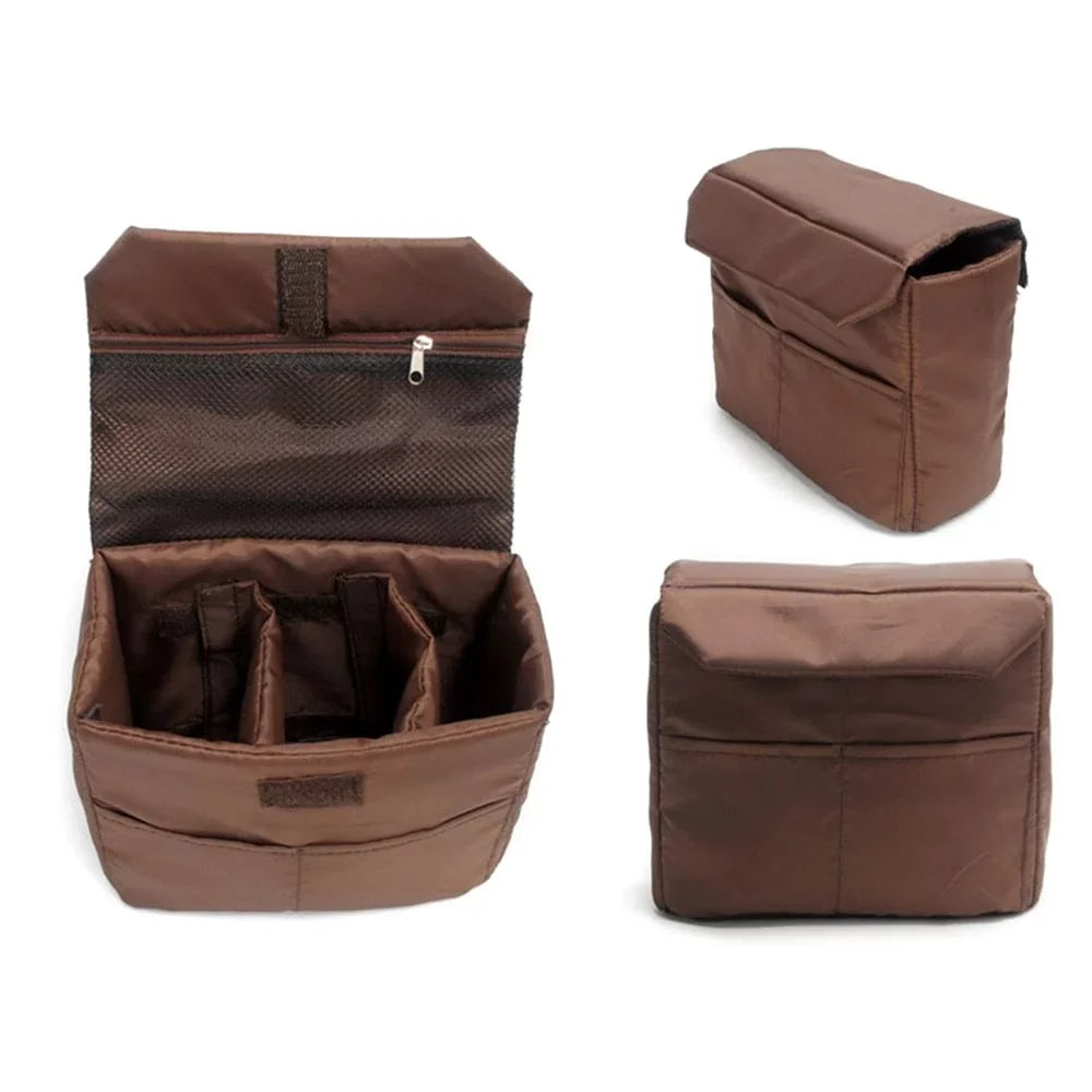 Convenient For Canon Sony Micro SLR Waterproof Camera Case DSLR Camera Wrap Photography Protective Camera Video Bag COFFEE