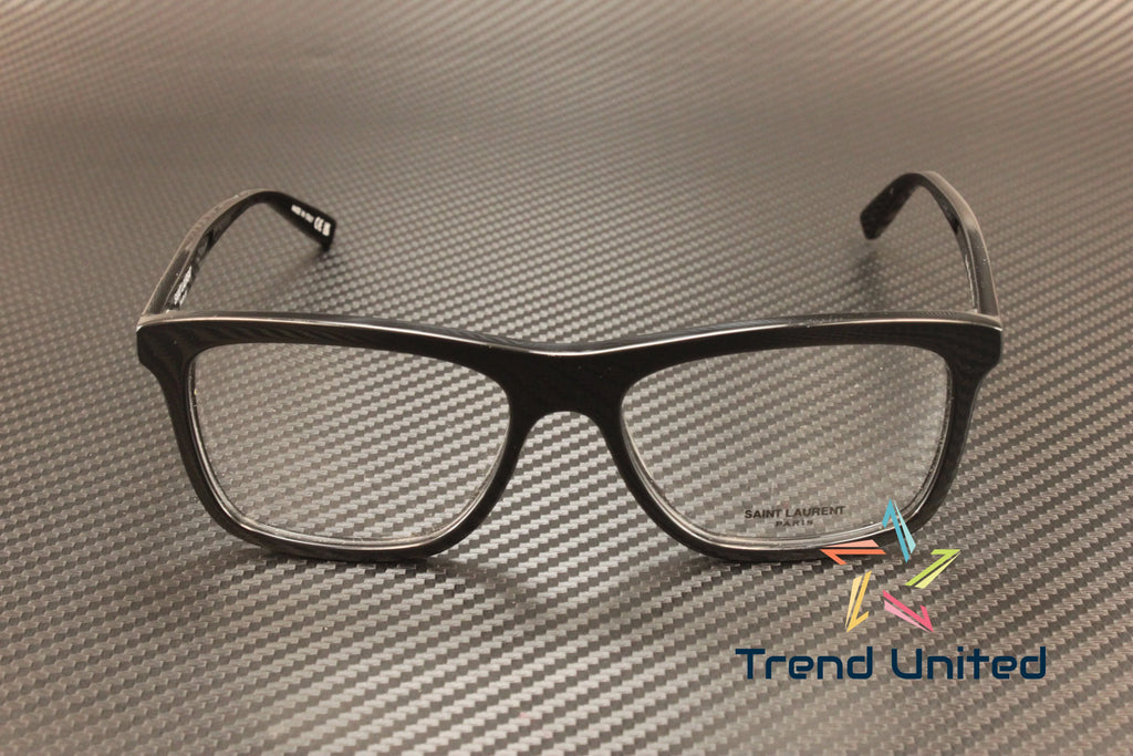 SAINT LAURENT SL 481 001 Rectangular Squared Black 55 mm Men's Eyeglasses