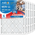 24x36x1 Air Filter MERV 11 Comparable to MPR 1000, MPR 1200 & FPR 7 Electrostatic Pleated Air Conditioner Filter 6 Pack HVAC Premium Made 24x36x1 Furnace Filters by AIRX FILTERS WICKED CLEAN AIR.