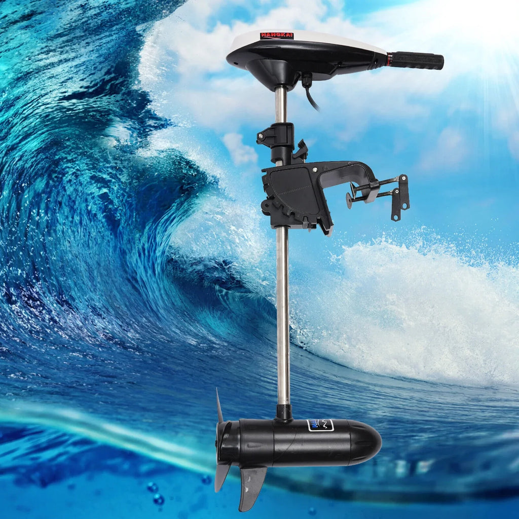 HANGKAI 12V 45LBS Electric Vessel Motor Outboard Trolling Motor Engine Heavy Duty