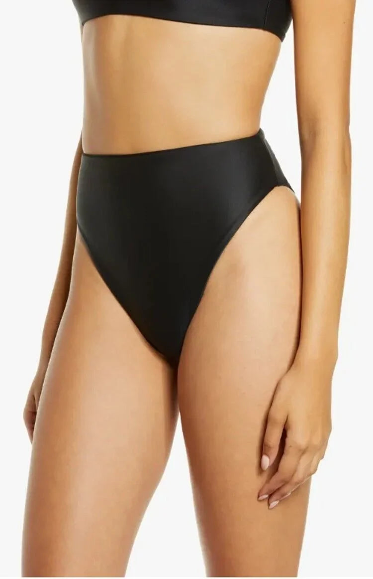 JADE Swim Incline Bikini Bottoms in Black at Nordstrom, Size Medium