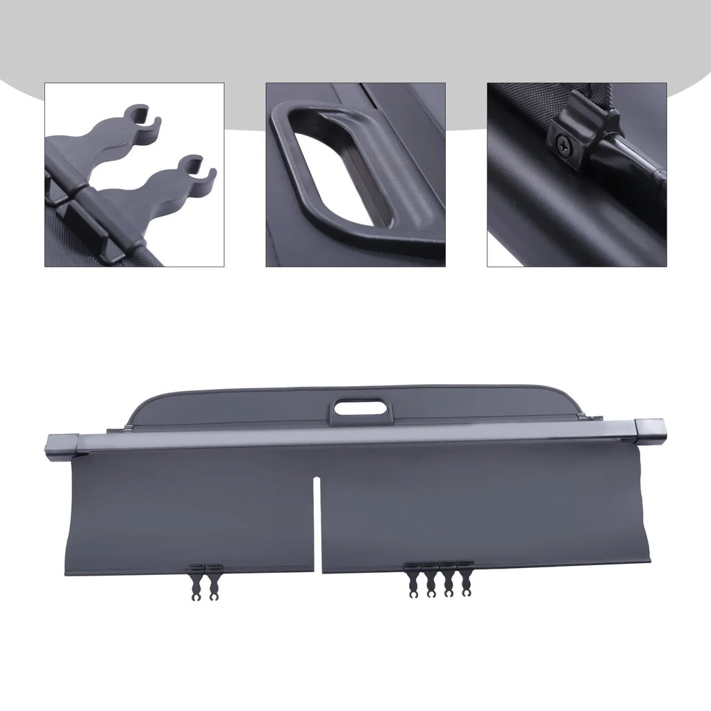 Wuzstar Retractable Cargo Wrap Rear Trunk Area Privacy Security Shield Shade Wrap for Jeep Cherokee 2019-2021,Black