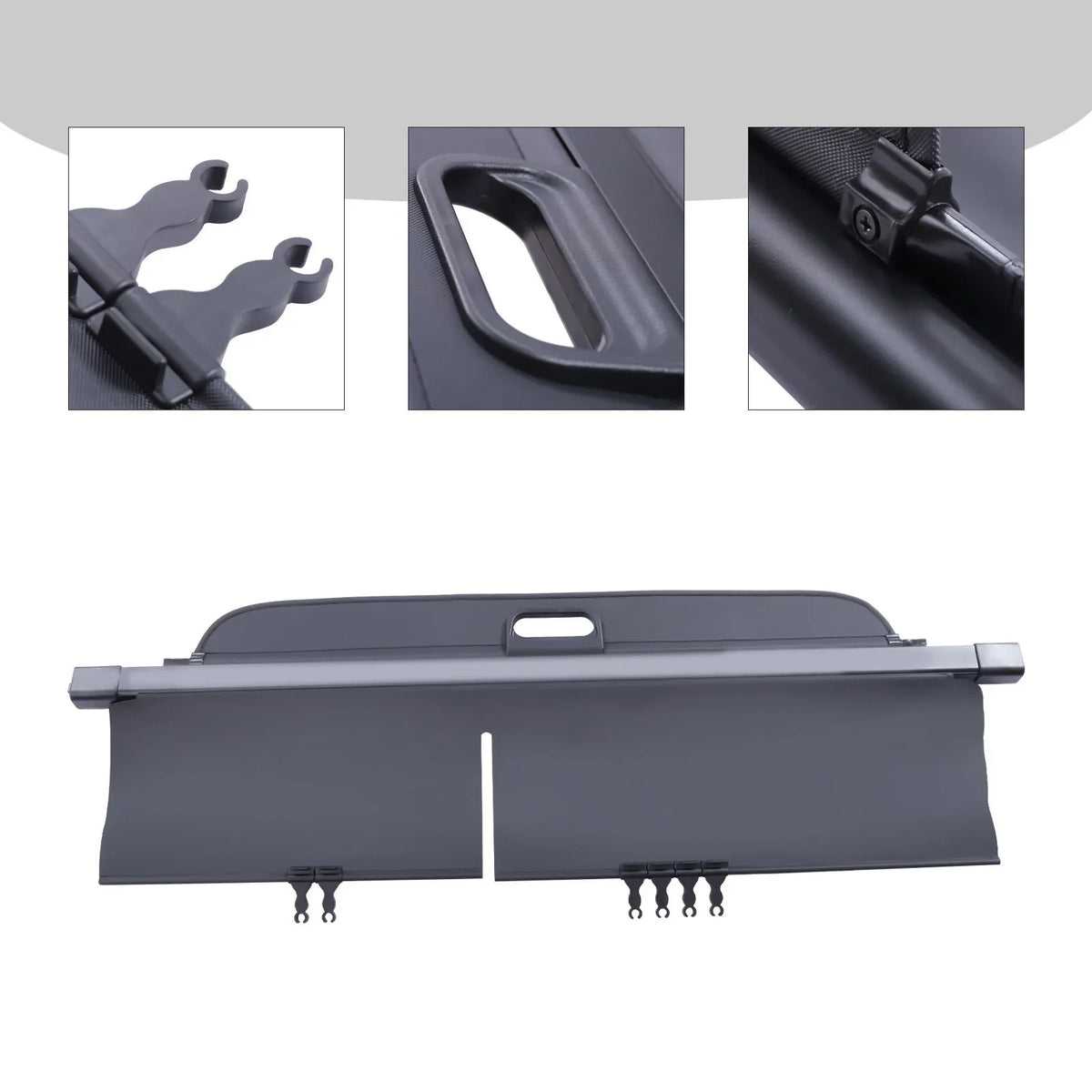 Wuzstar Retractable Cargo Wrap Rear Trunk Area Privacy Security Shield Shade Wrap for Jeep Cherokee 2019-2021,Black