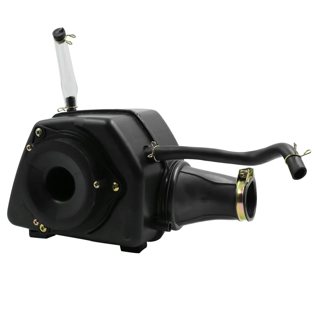 Unique Bargains Black Motorcycle Air Cleaner Case Intake Filter Box Assembly for GN125 CBT
