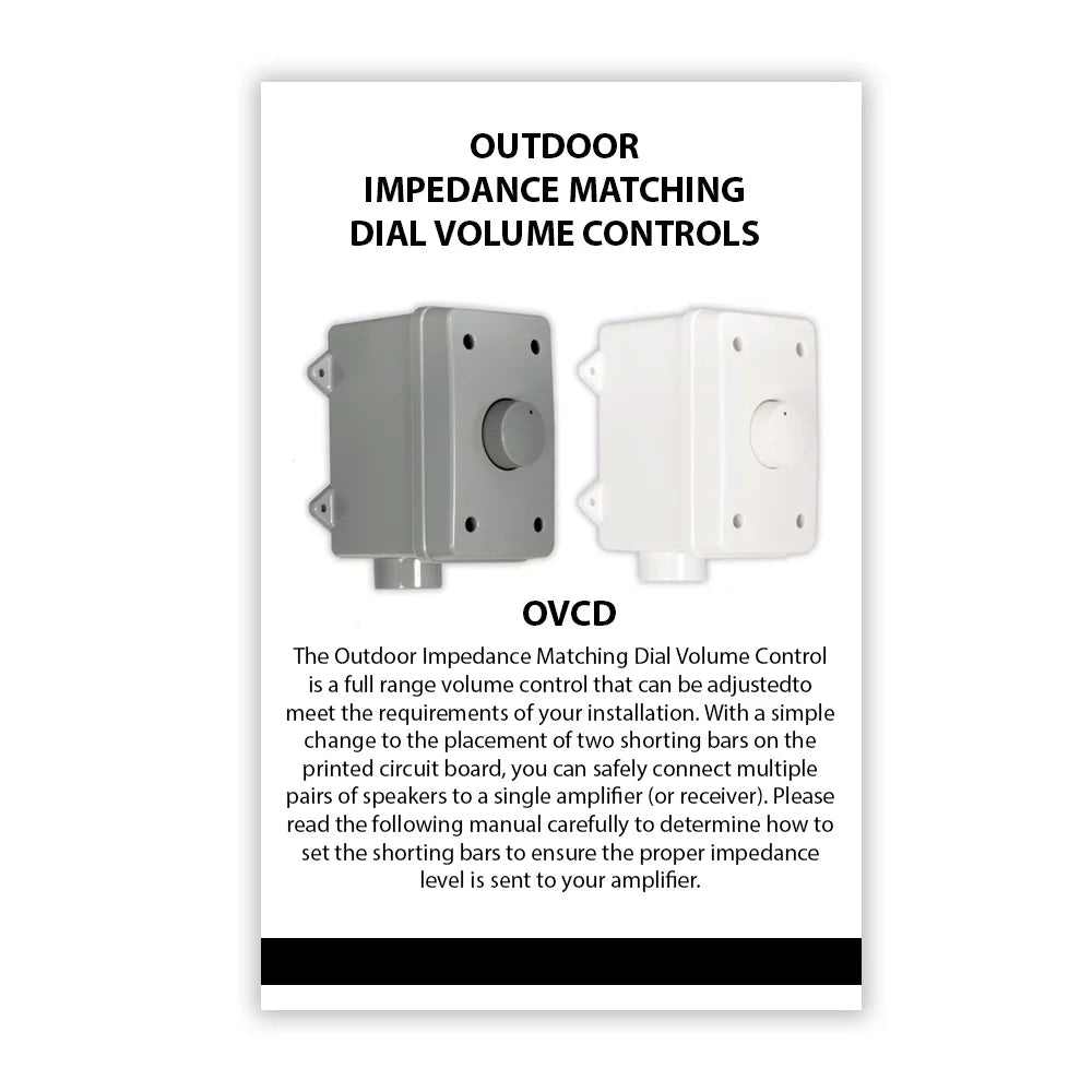 Theater Solutions OVCDW Outdoor Volume Controls White Weatherproof 4 Piece Set