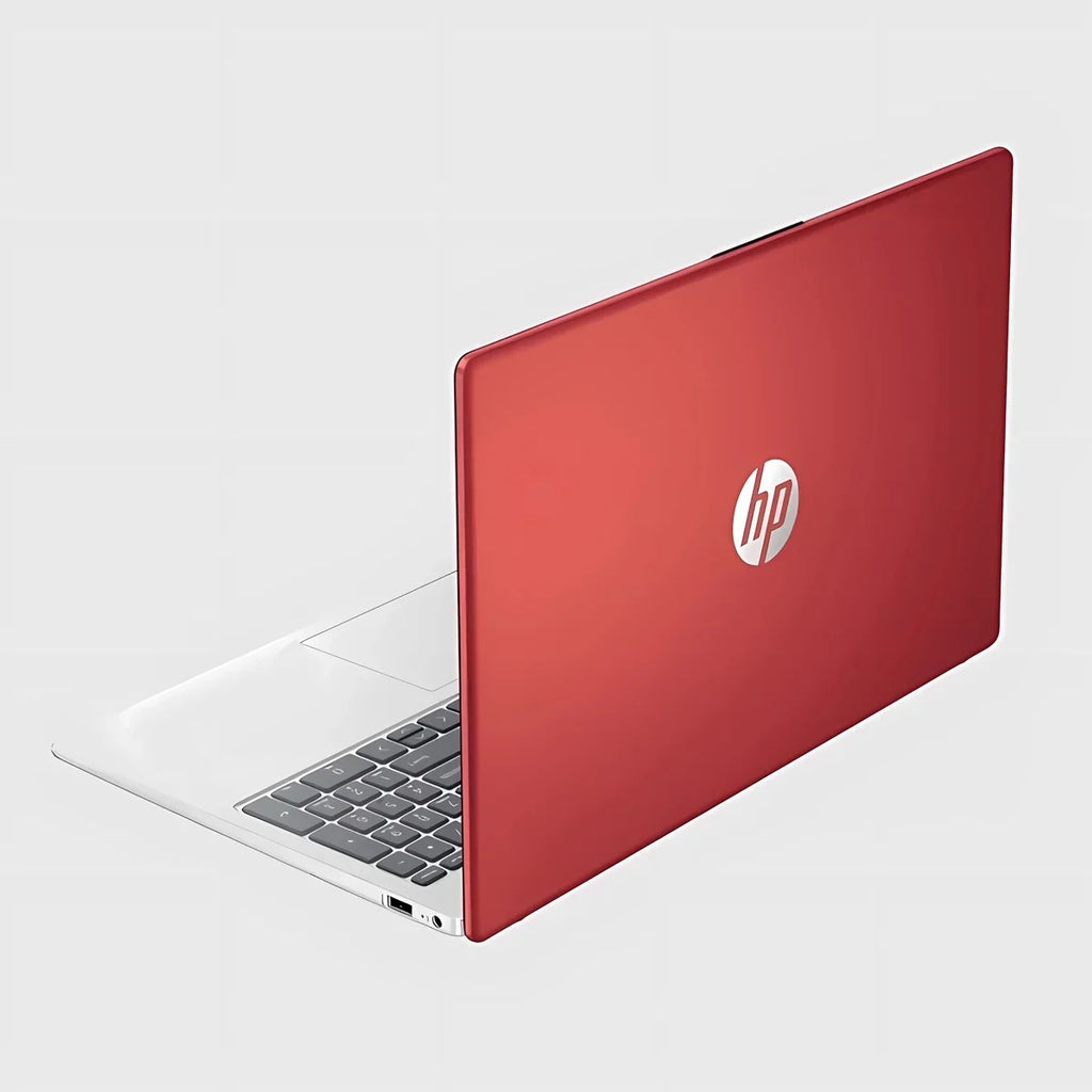 HP Laptop for Business & Students, 15.6" HD Anti-Glare Display, Intel 4-Cores N200, 8GB RAM, 128GB UFS, Wi-Fi 6, Webcam, HDMI, USB-C, Mytrix HDMI Cable, Windows 11 Home in S mode, Scarlet Red